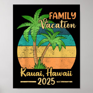Kauai Hawaii Strand Familienurlaub 2025 Sommer Poster