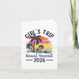 Kauai Hawaii Strandtrip Vintage Sommer Stimmung Karte