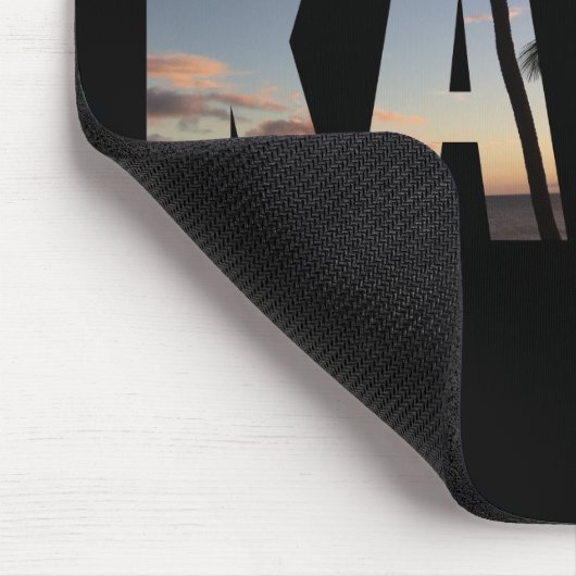 Kauai, Hawaii Sunset mit Palmen Mousepad (Ecke)