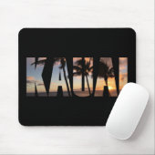 Kauai, Hawaii Sunset mit Palmen Mousepad (Mit Mouse)