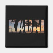 Kauai, Hawaii Sunset mit Palmen Trees Magnet (Vorne)