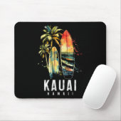 Kauai Hawaii Surf Hawaiian Vintage Surfing Surfer  Mousepad (Mit Mouse)