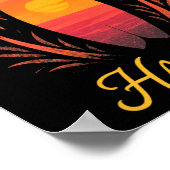 Kauai Hawaii Surf Hawaiian Vintage Surfing Surfer  Poster (Ecke)