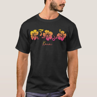 Kauai Hawaii Urlaub Souvenir Hibiskusblüten Kunst T-Shirt