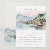 Kauai Hawaii Watercolor Landscape Wedding Dankeskarte (Vorne/Hinten)