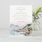 Kauai Hawaii Watercolor Landscape Wedding Einladung (Stehend Vorderseite)