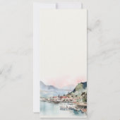 Kauai Hawaii Watercolor Landscape Wedding Menu Einladung (Rückseite)