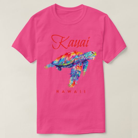 Kauai Hawaii Watercolor Sea Turtle Souvenir T-Shirt (Design vorne)