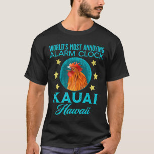 Kauai Hawaii Wecker Huhn Hahn Souvenir T-Shirt