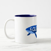 Kauai Hawaii Whale Zweifarbige Tasse (Links)