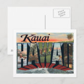 Kauai, HawaiiLarge Letter ScenesKauai, HI Postkarte (Vorne/Hinten)