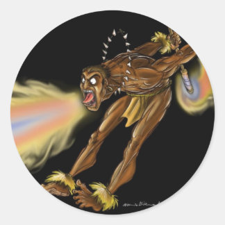 Kauai Hot Mouth Farbe endgültig Runder Aufkleber