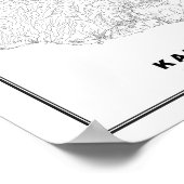 Kauai Map Poster (Ecke)