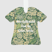 Kauai Morning Hawaiian Protea Floral Aloha Shirt Ornament (Rückseite)