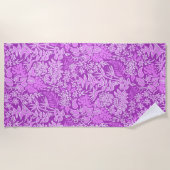 Kauai Morning Hawaiian Protea Floral - Violet Strandtuch (Vorderseite)