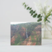 Kauai Mountain Waterfall Postcard Postkarte (Stehend Vorderseite)