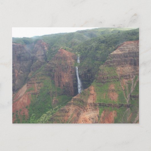 Kauai Mountain Waterfall Postcard Postkarte (Vorderseite)