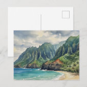 Kauai Na Pali Coast Postkarte (Vorne/Hinten)