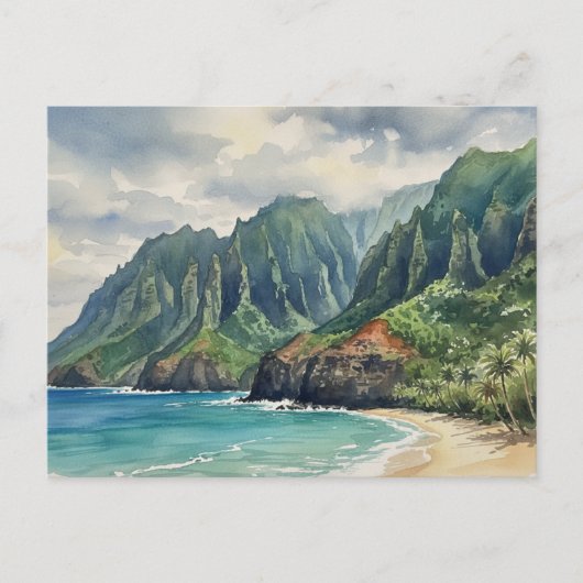 Kauai Na Pali Coast Postkarte (Vorderseite)