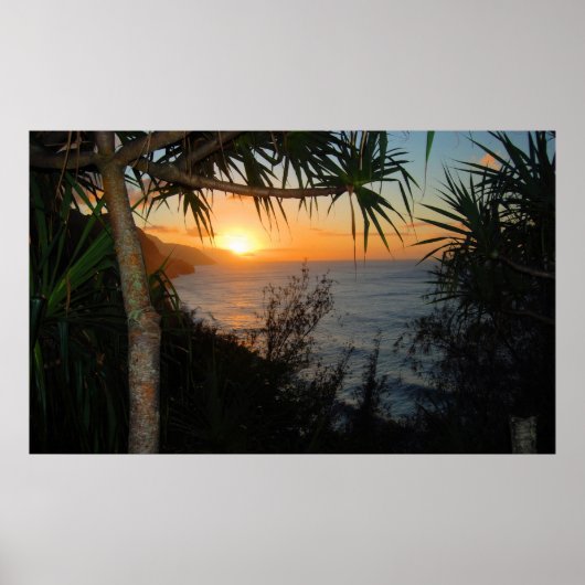 Kauai Na Pali Coast Sunset Poster (Vorne)