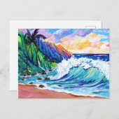Kauai Na Pali Coast Tropical Postcard Postkarte (Vorne/Hinten)