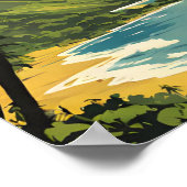 Kauai Nostalgic Travel Poster (Ecke)