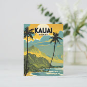 Kauai Nostalgic Travel Postkarte (Stehend Vorderseite)