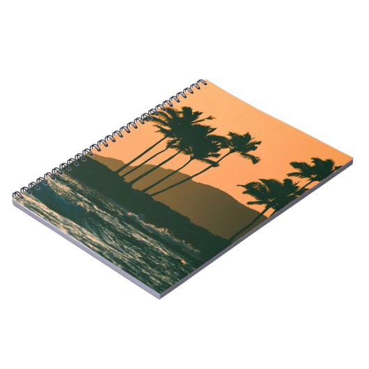 Kauai Ocean Sunset Palm Trees Notizblock (Linke Seite)