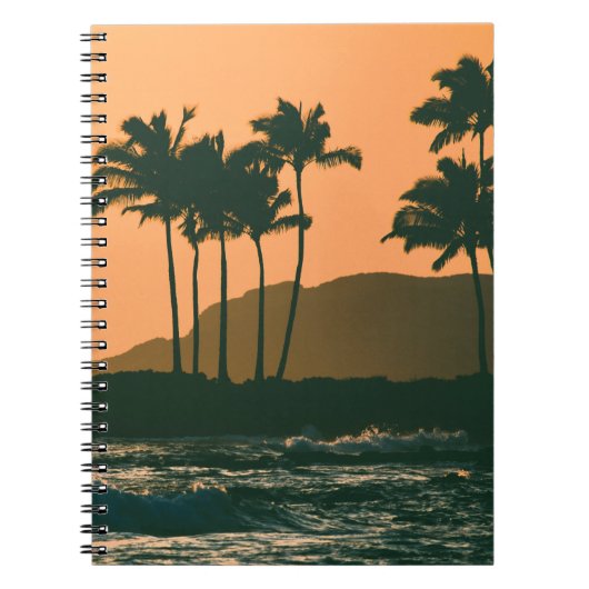 Kauai Ocean Sunset Palm Trees Notizblock (Vorderseite)