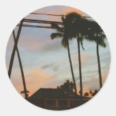 Kauai Palms Runder Aufkleber (Vorderseite)