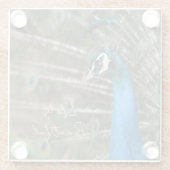 Kauai-Pfau  Glasuntersetzer (Rückseite)