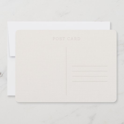 Kauai Postcard Linen Danke Stationery 12x18 Einladung (Rückseite)