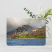 Kauai Postcard Linen Danke Stationery 12x18 Einladung (Stehend Vorderseite)