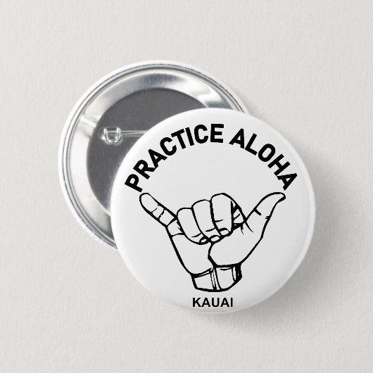 Kauai - Praxis Aloha Shaka (Hang locker) Button (Vorne & Hinten)