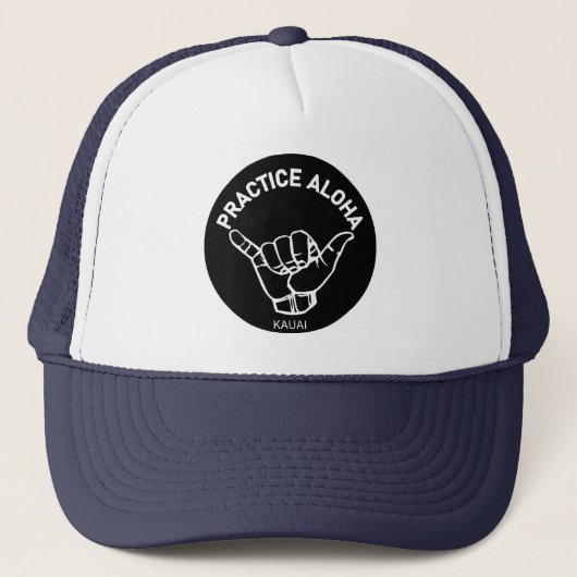 Kauai - Praxis Aloha Shaka (Hang locker) Truckerkappe (Vorderseite)