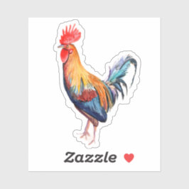 Kauai Rooster Chicken Hawaii Tiersticker Aufkleber