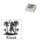 Kauai Rubber Briefmarke Hawaiian Dancer Palm Trees Gummistempel (Stempel)