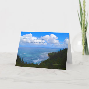 “Kauai’s Land’s End #8” with poem Karte