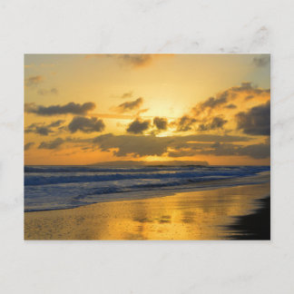 Kauai Sunset mit Niihau auf Horizon Postkarte