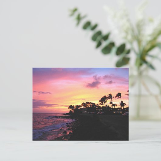Kauai Sunset Postkarte (Stehend Vorderseite)