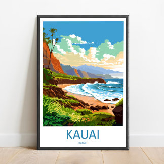 Kauai Travel Print Wall Art Kauai Wall Hanging Hom Poster