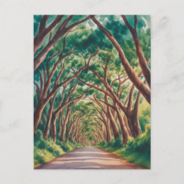 Kauai Tree Tunnel watercolor Postkarte