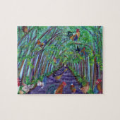 Kauai Tree Tunnel with Roosters and Chickens Puzzle (Horizontal)