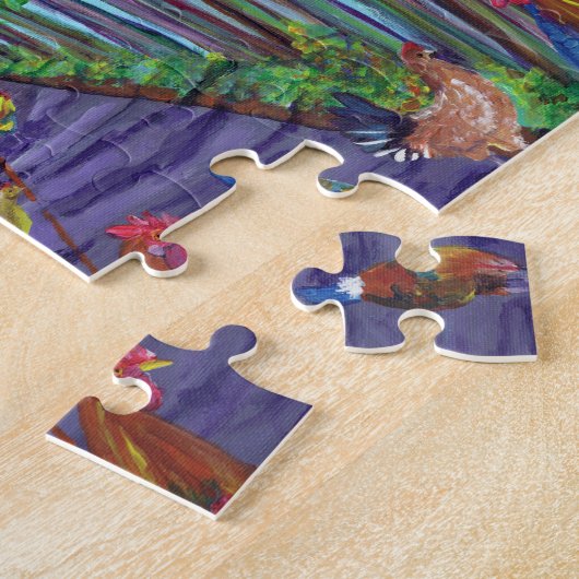 Kauai Tree Tunnel with Roosters and Chickens Puzzle (Seite)