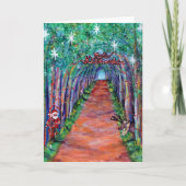 Kauai Tree Tunnel with Santa Mele Kalikimaka Card Karte (Vorderseite)
