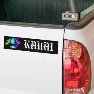 KAUAI - Tribal Honu Rainbow Autoaufkleber