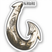 Kauai Tribal Hook Aufkleber (Vorderseite)