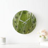 Kauai Tropical Palm Tree Blätter Große Wanduhr (Zuhause)