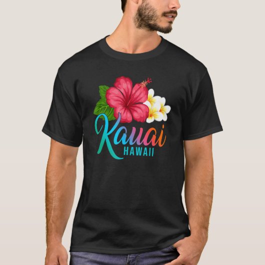 Kauai Vacation With Hawaiian Tropical Hibiscus Flo T-Shirt (Vorderseite)
