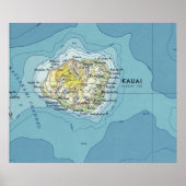 Kauai Vintag Map Poster (Vorne)